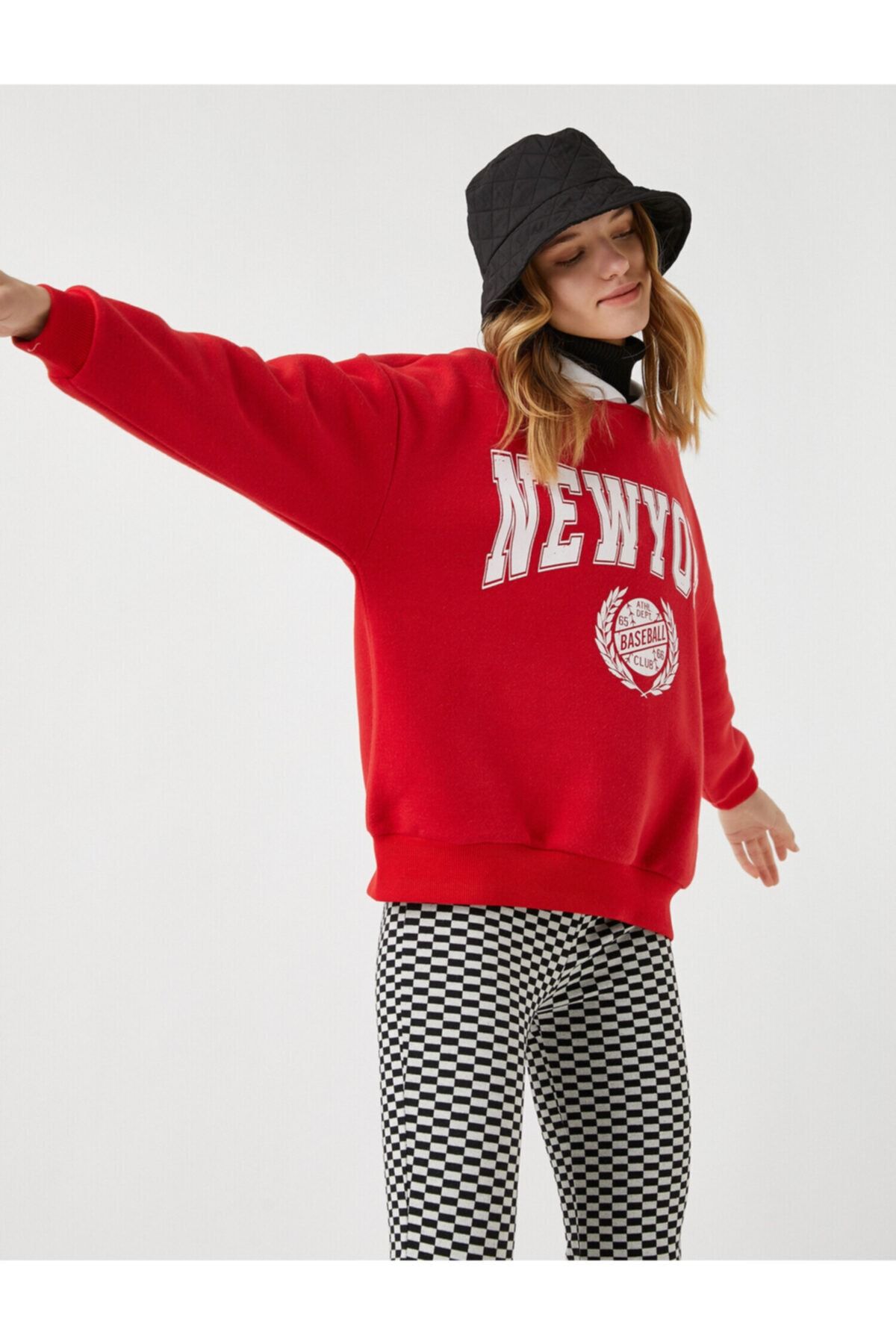 Koton Sweatshirt Rot Relaxed Fit Fast ausverkauft