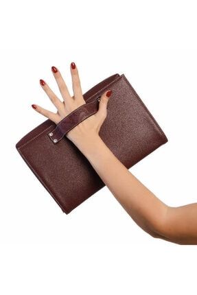 Handle Up Model Bordo Suni Vegan Deri Portföy Handleupvegan01