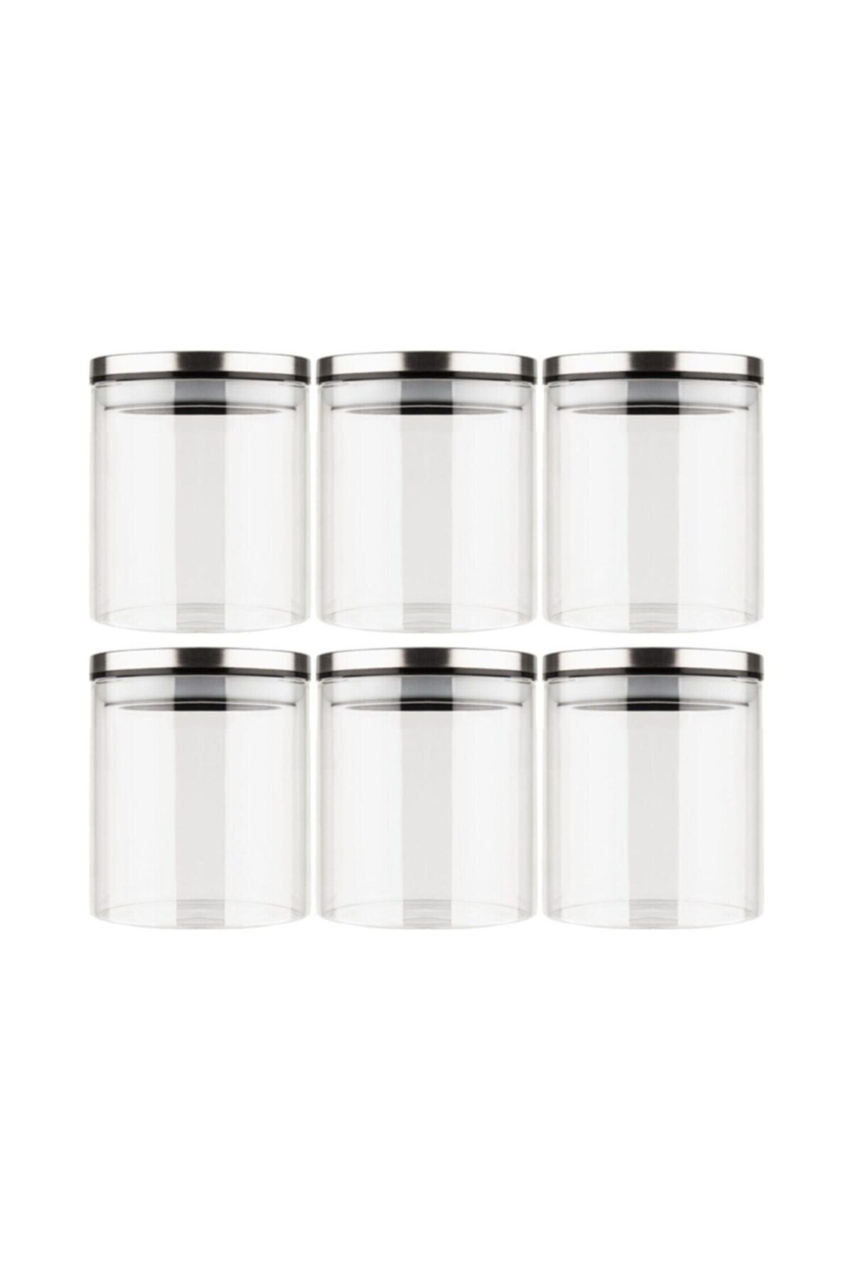 Cagla Homes Set of 6 Stainless Metal Vacuum Borasilicate Glass