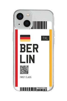 Iphone 13 Şeffaf Renkli Silikon Berlin Bileti Telefon Kılıfı Trv009-iPhone-13
