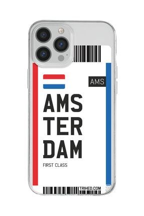 Iphone 13 Pro Max Şeffaf Renkli Silikon Amsterdam Bileti Telefon Kılıfı Trv016-iPhone-13-Pro-Max