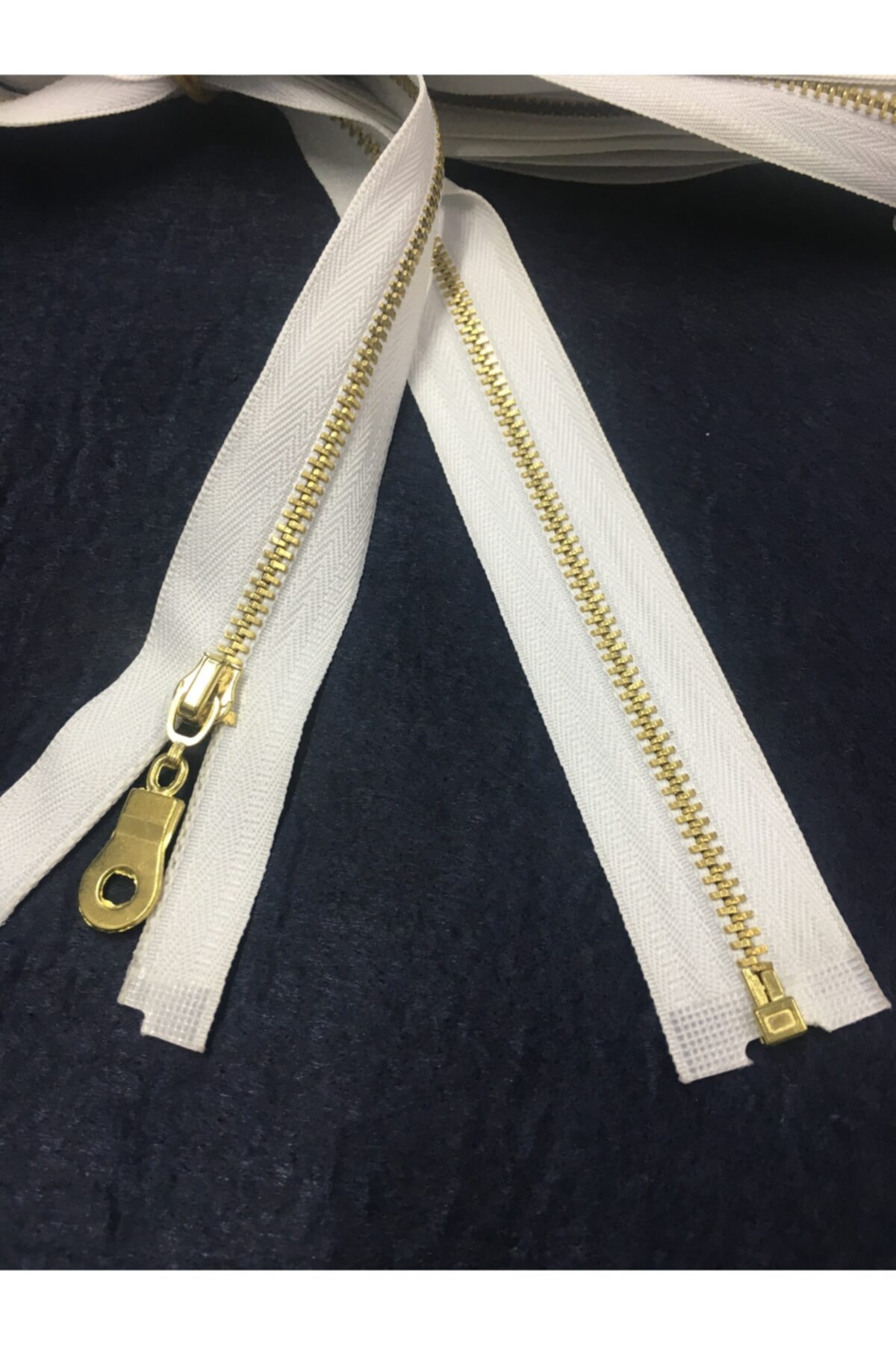 Demir Tooth Zipper Gold 100 Cm 4,5 No White