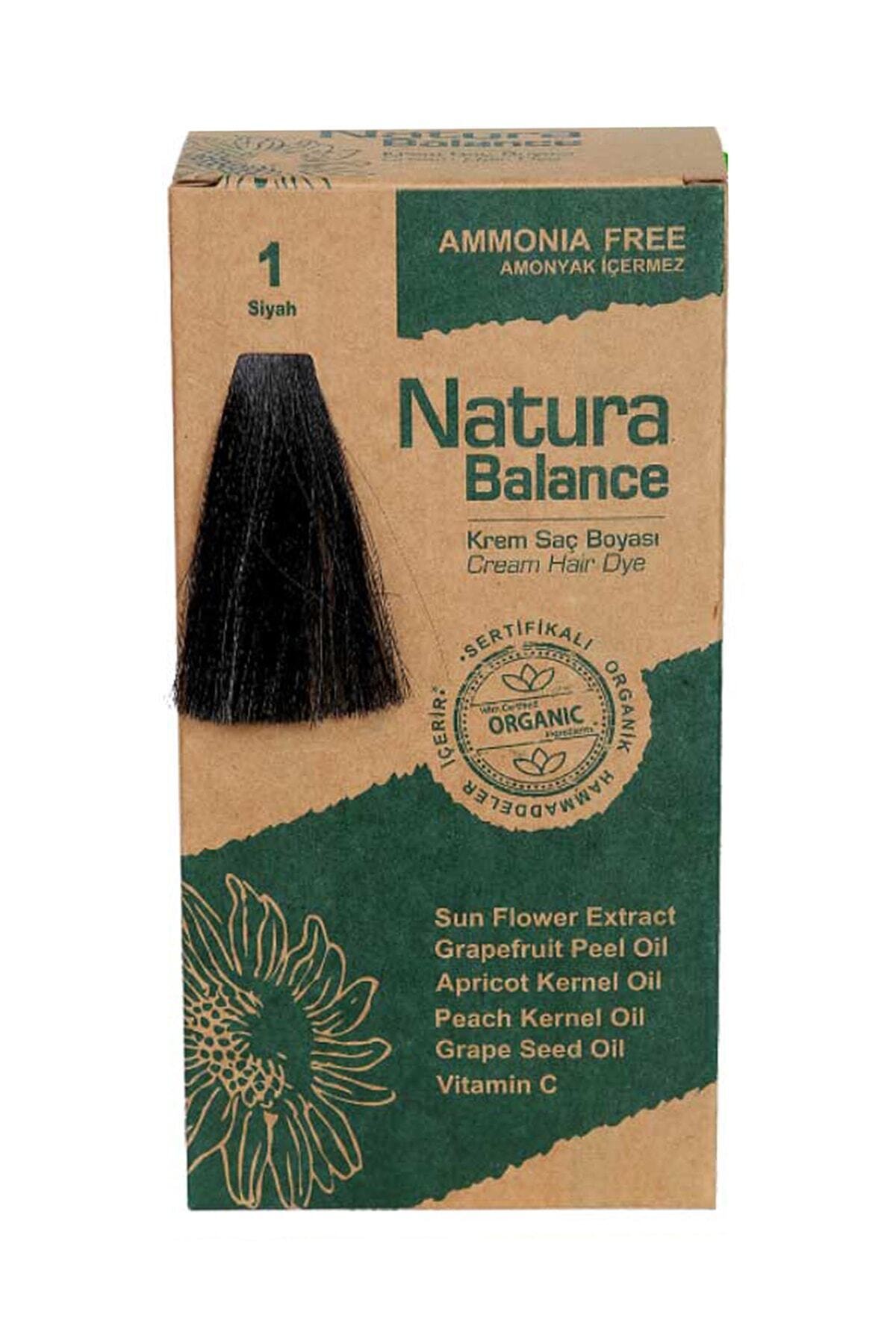 NATURABALANCE Organik Krem Saç Boyası 1 Siyah 60 ml