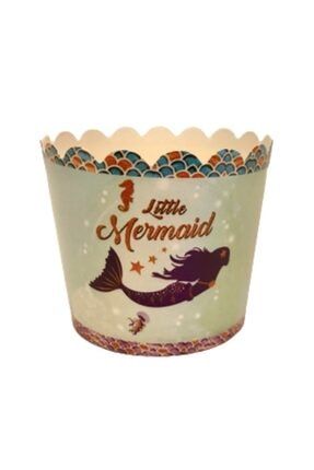 Deniz Kızı Konseptli Temalı Kek Kabı Ikramlık Muffin Kalıbı Cupcake Stand Kapsülü 25 Adet denizkızımuflin