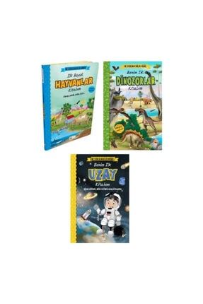 Benim Ilk Kitabım Büyük Boy 3 Kitap Set / Hayvanlar - Dinozorlar - Uzay / Ingilizce Destekli gençkitap8182948