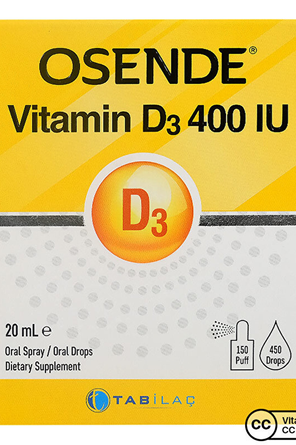 Osende Vitamin D3 400 Iu 20 Ml Drops
