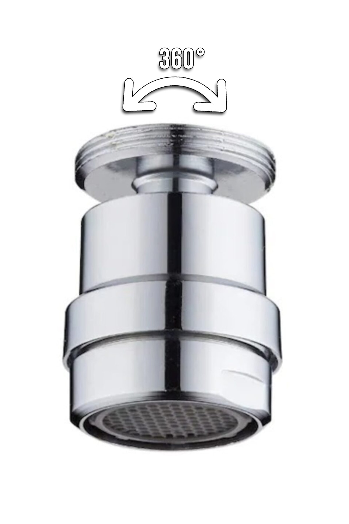 KUSTAR Dış Dişli Su Tasarruflu 360 Derece Oynar Musluk Başlığı Prinç Paslanmazdır