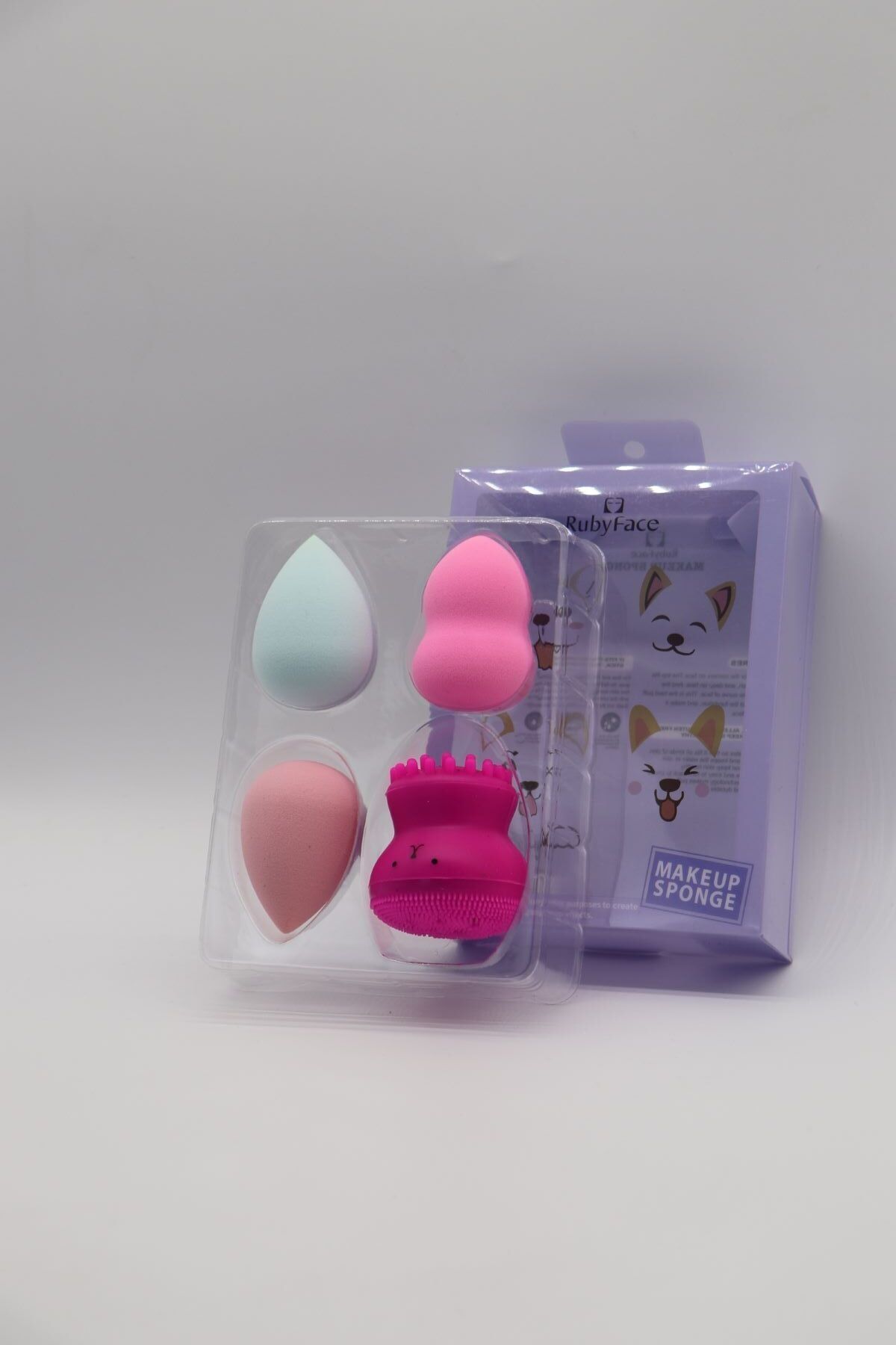 ruby face-4-Piece Makeup Sponge & Skin Cleansing Sponge Set 6