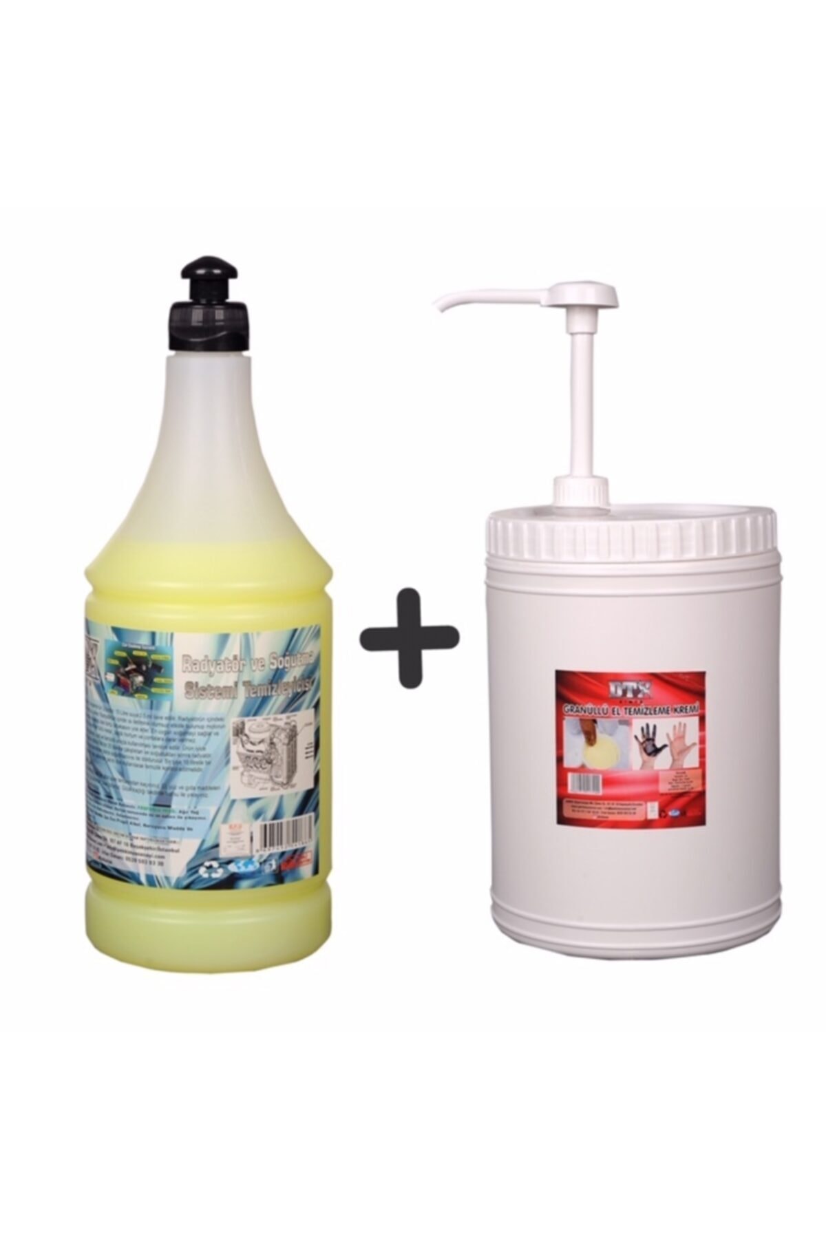 Oto Kalorifer Ve Petek Temizleme İlacı (SOLVENTLİ) 1 Lt & Granüllü El Temizleme Sabunu 4 kg