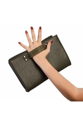 Handle Up Model Yağ Yeşili Haki Suni Vegan Deri Portföy Handleupvegan01