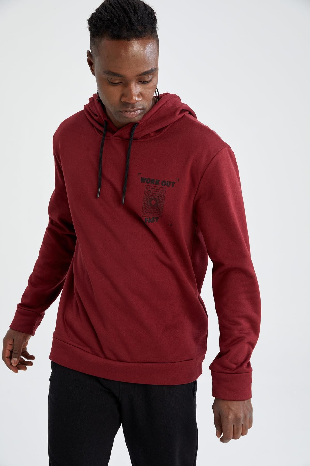 DeFacto Sport-Sweatshirt Bordeaux Regular Fit Fast ausverkauft