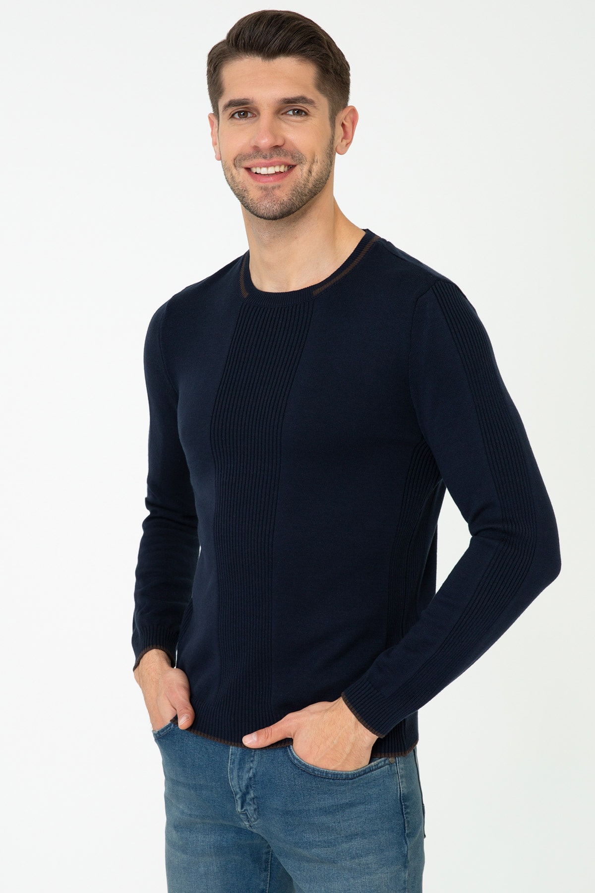 پلیور مردانه راسته آستین بلند | پیر کاردین Pierre Cardin G021SZ0TK.000.1277500 - تصویر 3