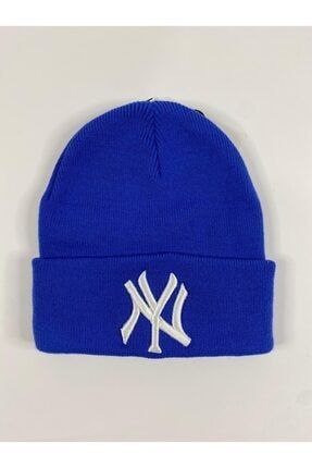 Saks Mavisi Renkli Ny New York Yankees Nakışlı Bere NY NAKIŞLI BERE