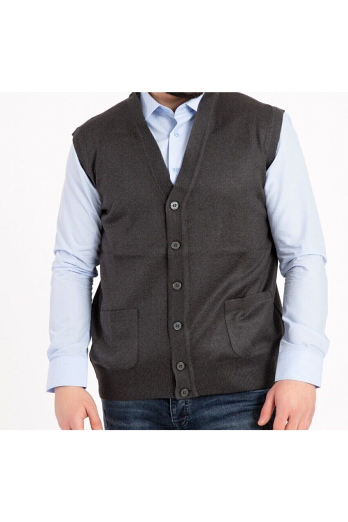 Men's Buttoned Thin Wool Knitwear Knit Vest
