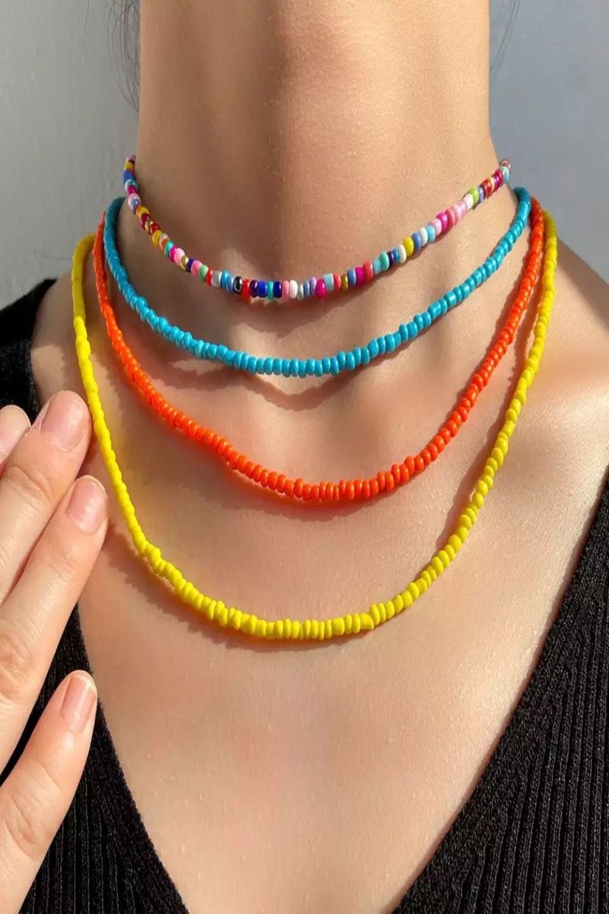 Multicolor outlet choker necklace