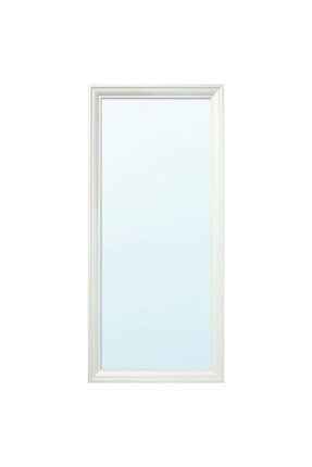 Dekoratif Beyaz Renkli Ahşap Çerçeveli Boy Aynası Toftbyn (75 x 165 cm)