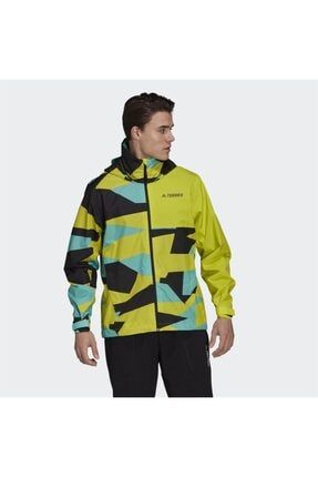 Terrex Multi Rain.rdy Primegreen Allover Print 2-layer Erkek Mont GI7292