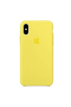 Apple Iphone X Xs silikon Lansman Kılıf Sarı LKS04