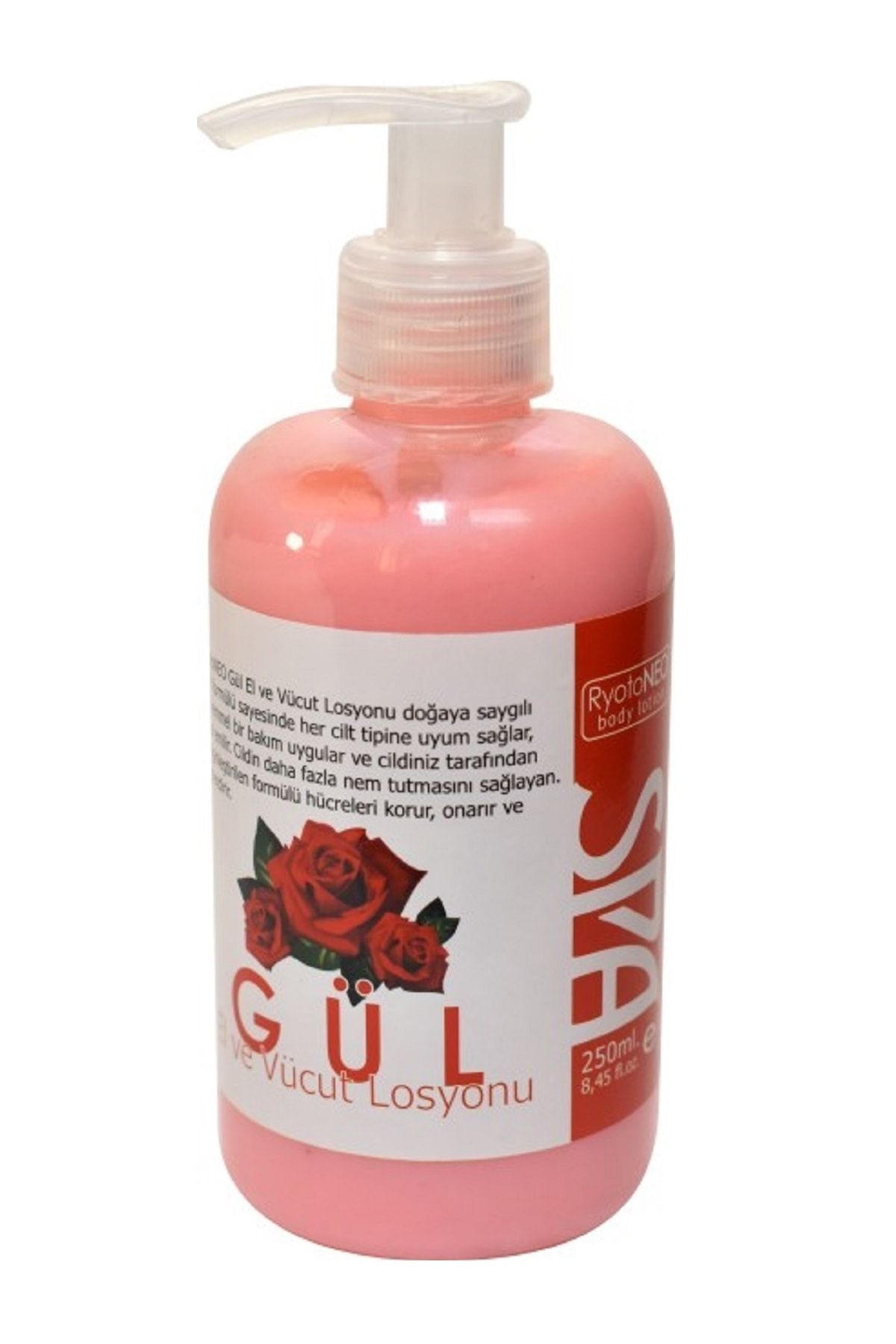RyotoNEO Gül El, Yüz Ve Vücut Losyonu %100 Doğal 250 Ml. / RyotoNEO Rose Hand, Face and Body Lotion 100% Natural 250 Ml.