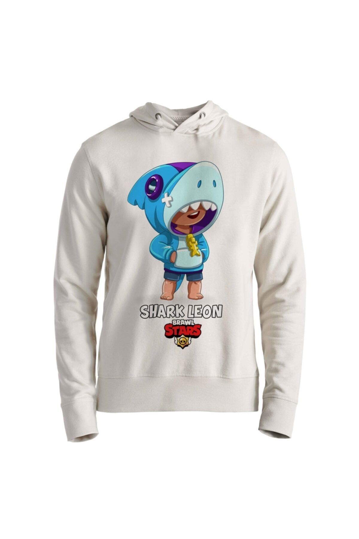 Alfa Tshirt Unisex Kids White Brawl Stars Leon Shark Sweatshirt Trendyol