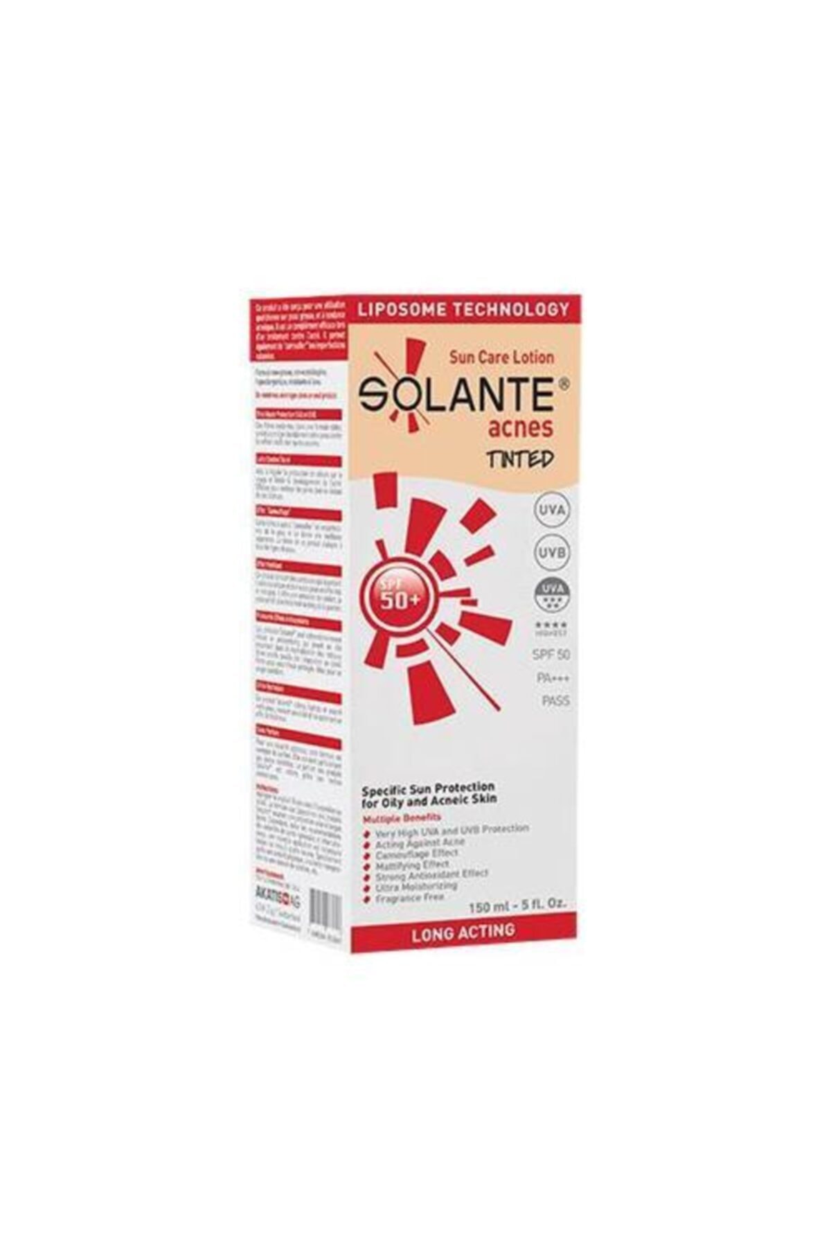 Solante Acnes Tinted Spf50 150 ml Losyon
