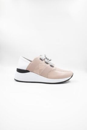 Kadın Pudra Hakiki Deri Sneaker IMP-1570