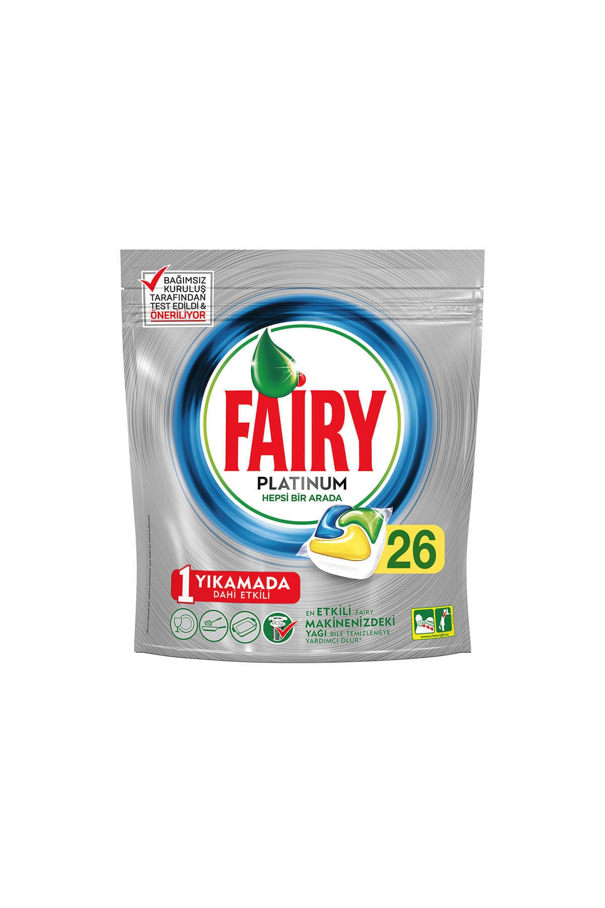 Fairy Platinum 26 Yıkama Bulaşık Makinesi Deterjanı Kapsülü Limon Kokulu