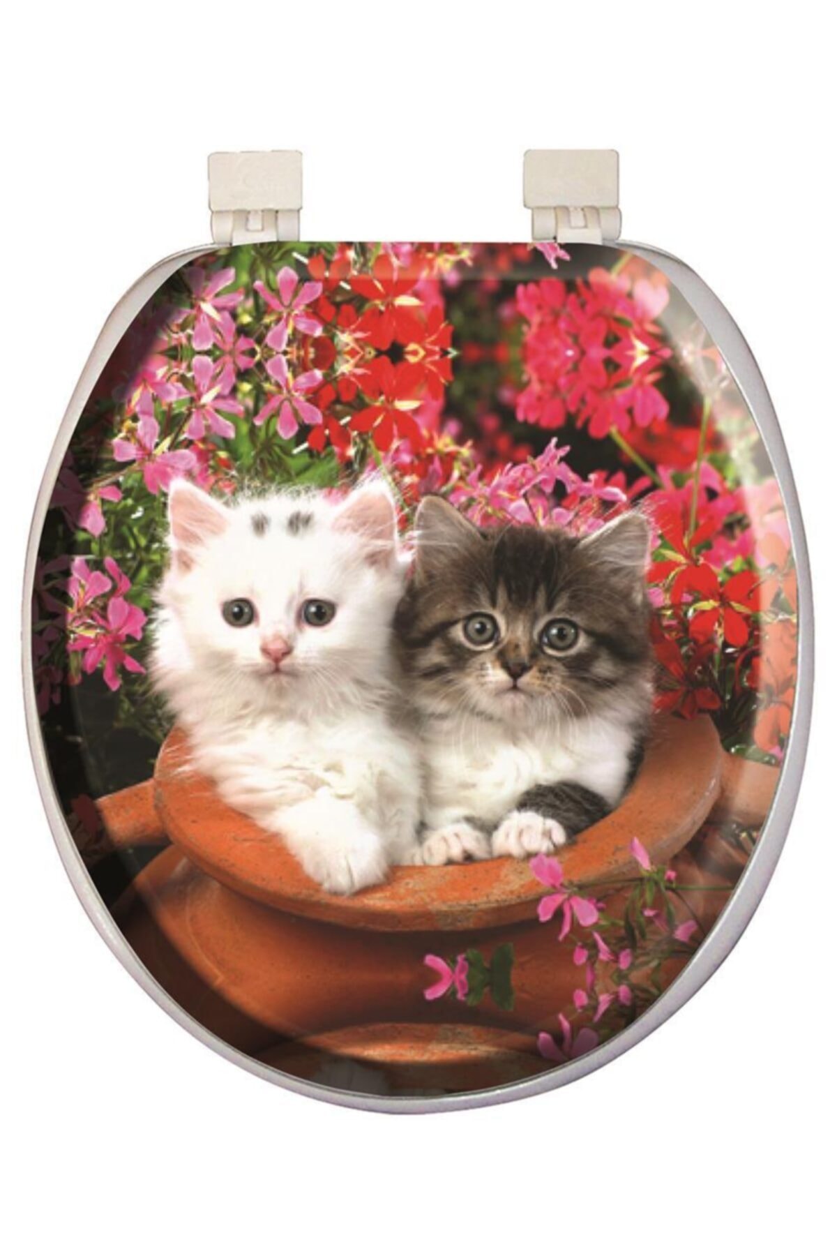 Softy Classic Desenli Yumuşak Klozet Kapağı Beyaz