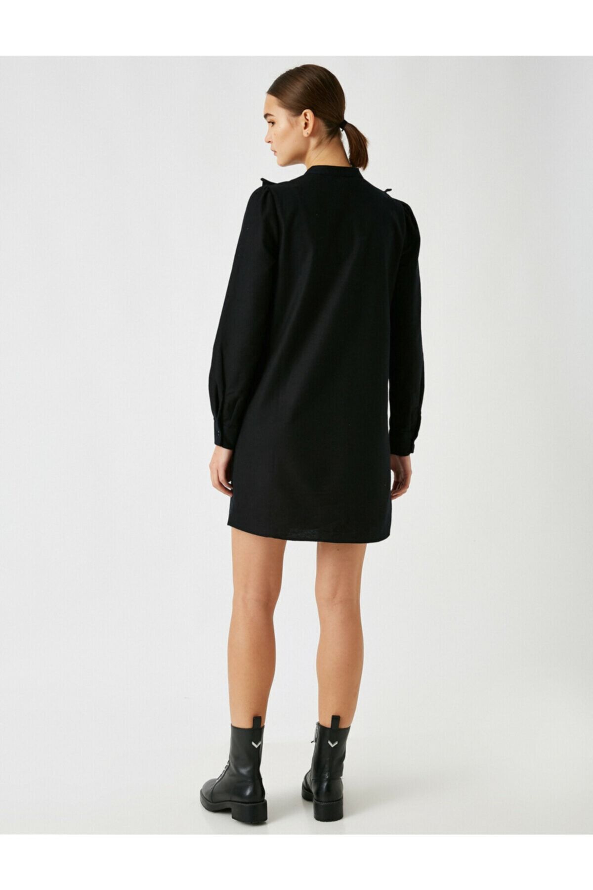 Koton Kleid Schwarz Basic Fast ausverkauft YB8060
