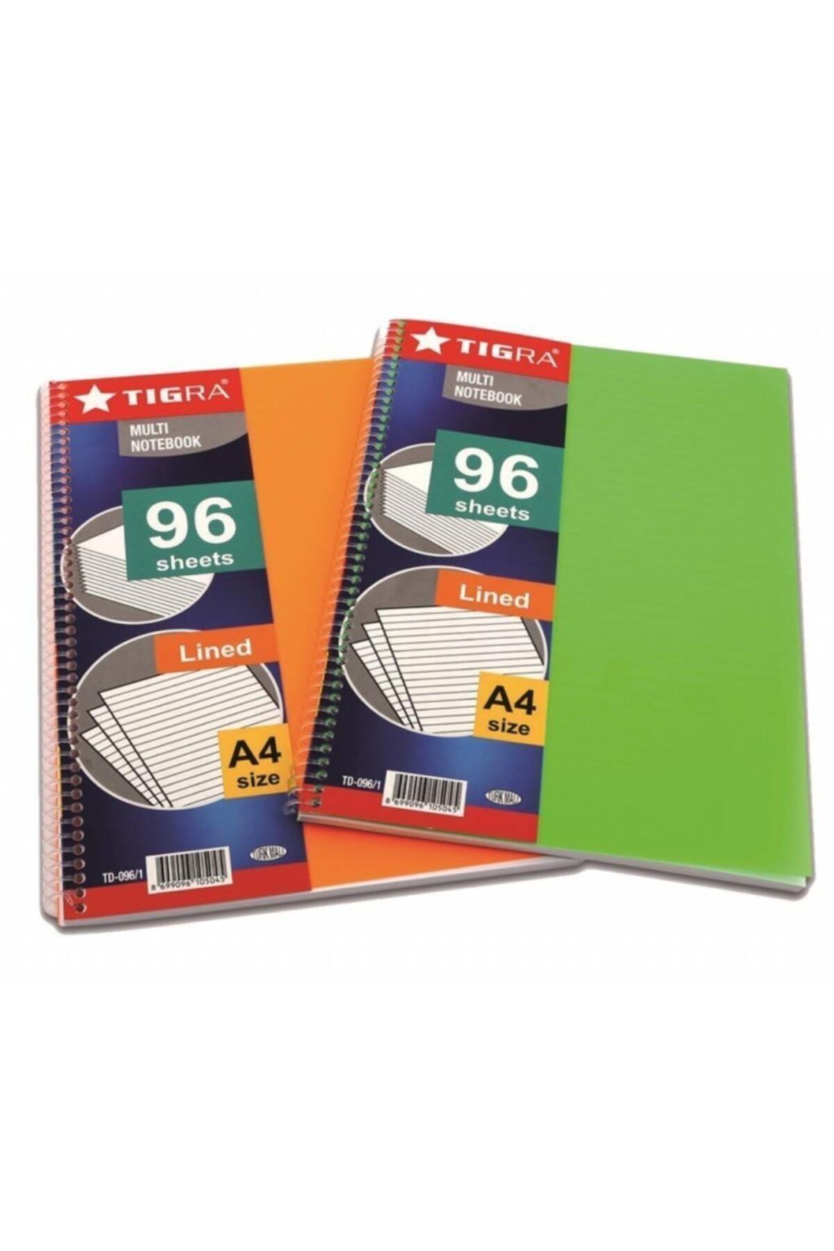 Tigra Copertă Din Plastic Pentru Caiet Cu Spirală Cu Dungi 96 Yp A4 Td-096/1 - One Size