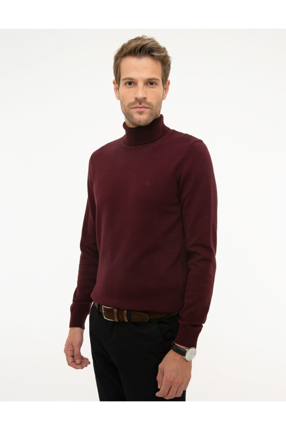 پلیور پیر کاردین مردانه 100% پنبه قرمز   Slim/اسلیم فیت    Slim/اسلیم فیت  | Pierre Cardin 50207572 TR - تصویر 3
