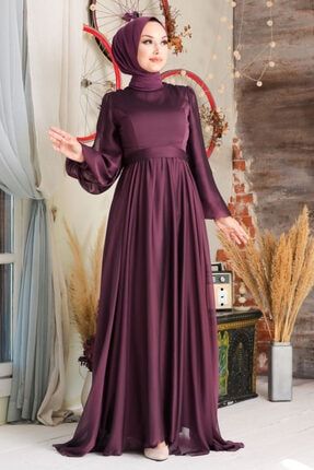 Neva Style Tesetturlu Abiye Elbiseler Koyu Gul Kurusu Tesettur Abiye Elbise 22202kgk Trendyol
