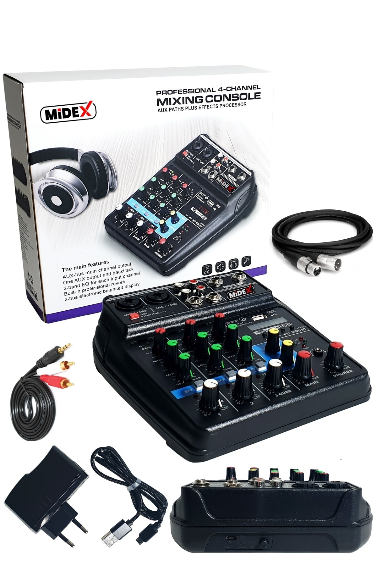 Lastvoice Midex Mdx-999 Ses Kartlı +48v Phantomlu Kayıt Mikseri ( Xlr