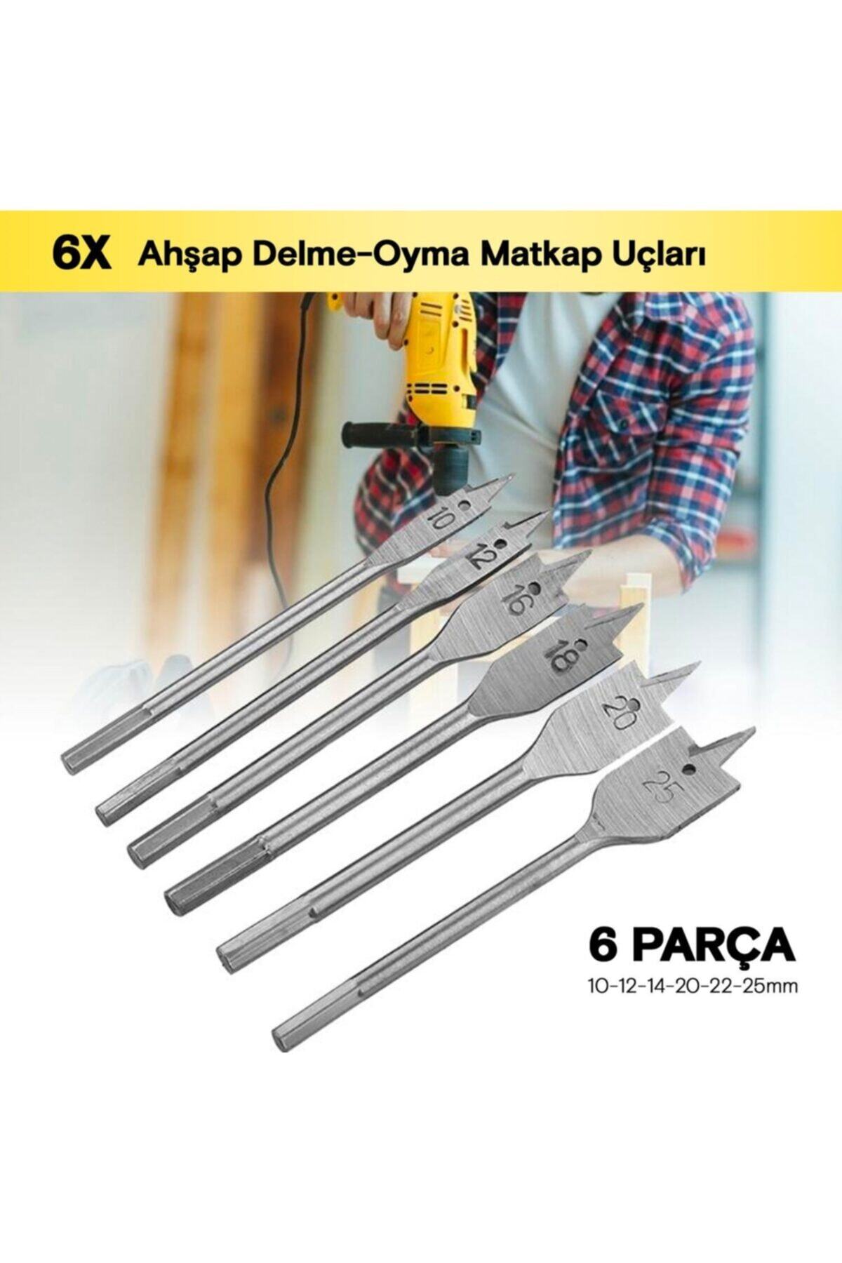 Anadolu Strong Yaprak Matkap Ucu Seti 6 Parça Tahta Ahşap Oyma Kelebek Seti (özelset)