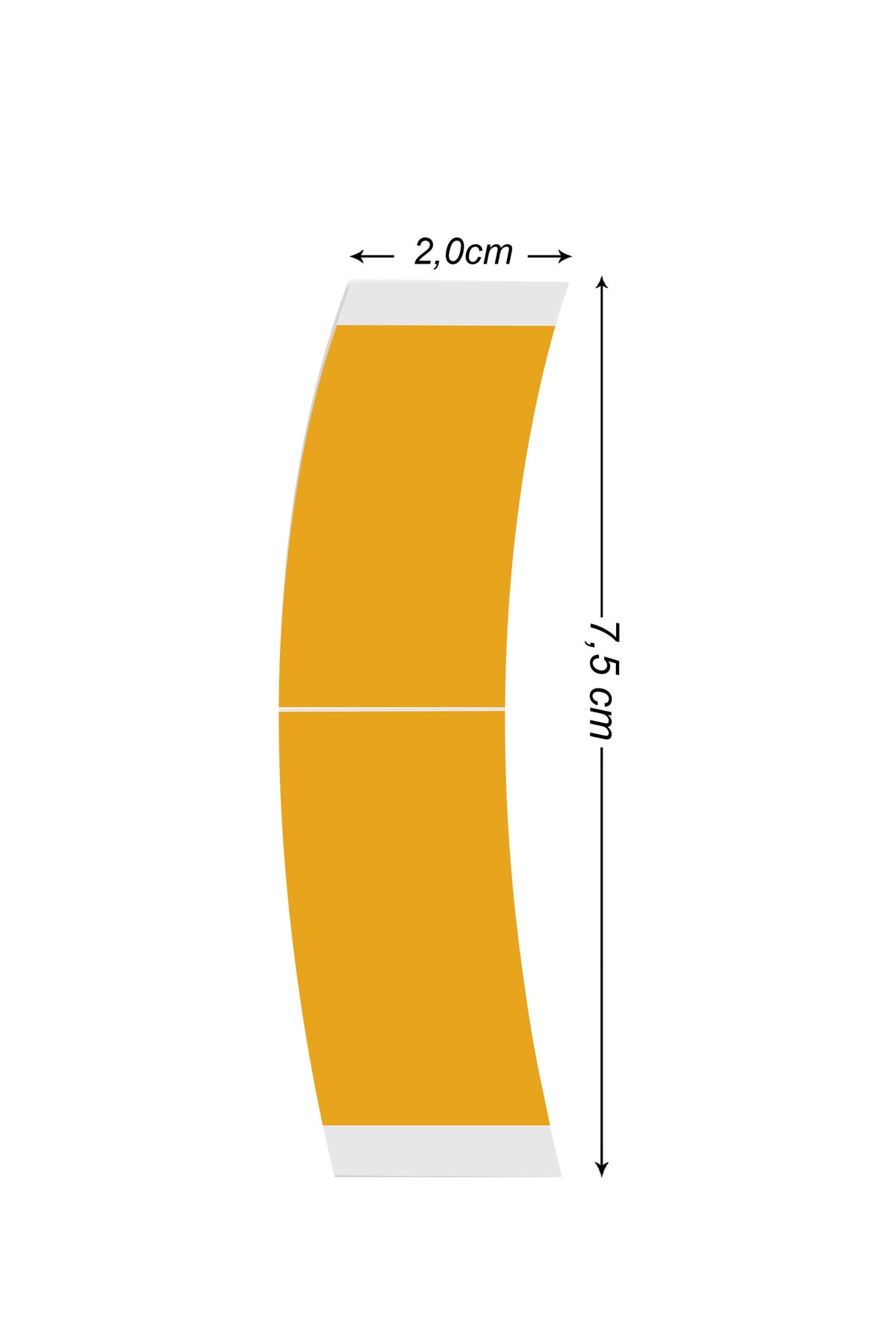 German Brown Poly Alt Yapılar Için Protez Saç Bandı Oval C (2.0CM X 7,5CM) 36 Adet Şeffaf Değildir — BR C — تصویر 4 از 4