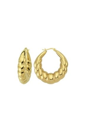 Sliced Hoop Earring - Gold 7566