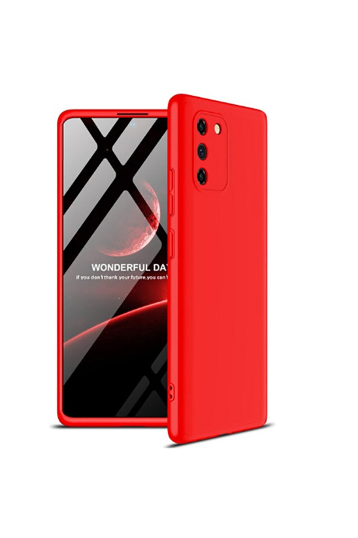Red Samsung Galaxy S10 Lite Compatible 3-Piece 360 Rubber Original Gkk Cover Case