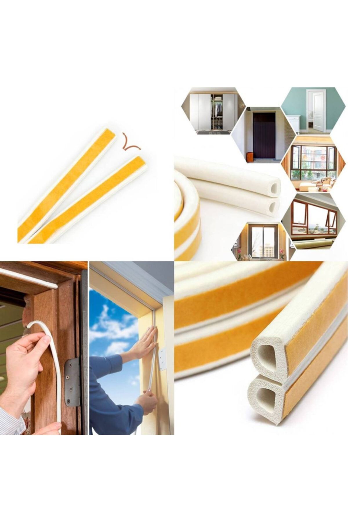 DIGERUI-Nimaster Door Window Insulation Tape 2X5=10 Mt (Single Wick 5 Meters - Double Wick 10 Meters) 4