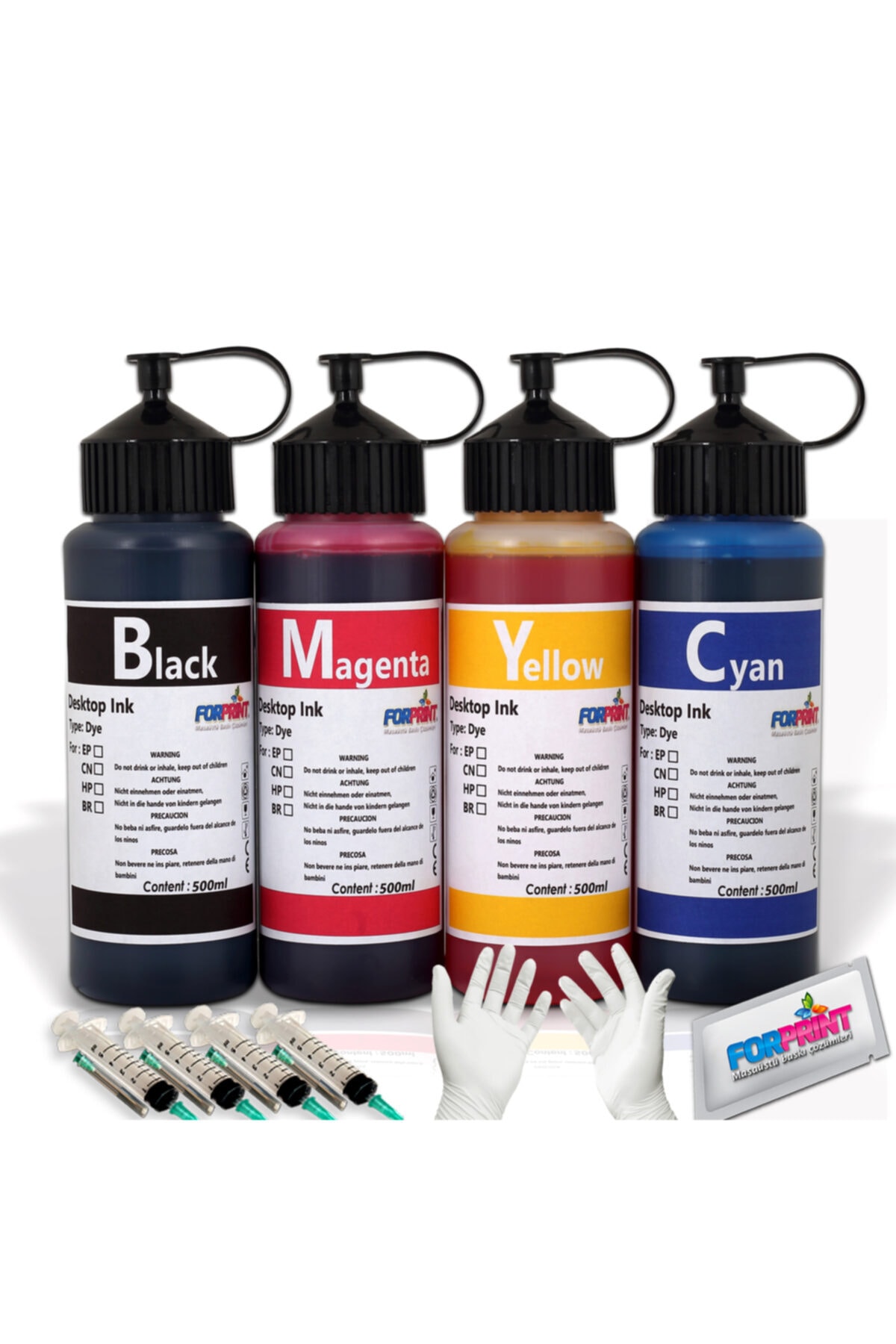 FORPRİNT Canon G Serisi Yazıcılara Uyumlu Dolum Seti 4x500 Ml