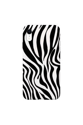 Iphone Xr Beyaz Zebra Desenli Telefon Kılıfı IPXRLN-049