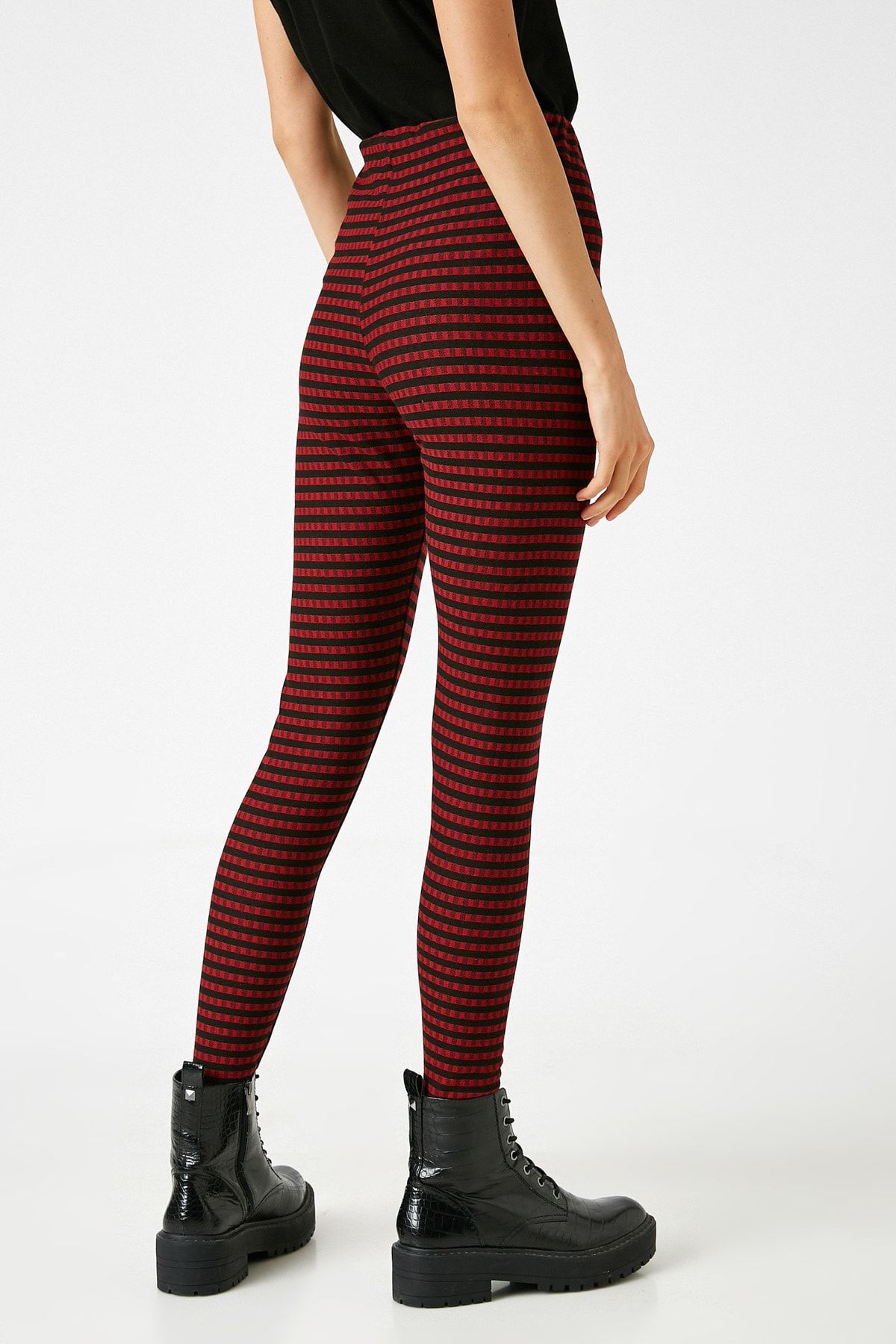 Koton-Leggings negri în carouri de damă 9KAL41045JK 4