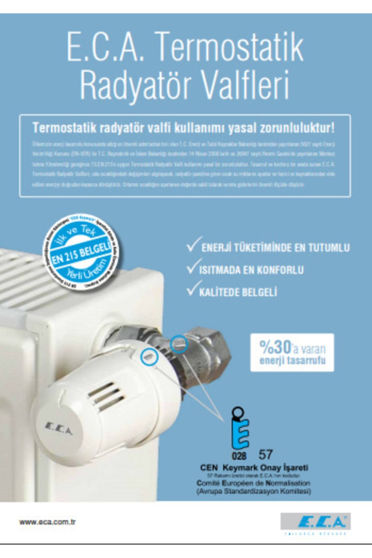 Eca-Thermostatic Radiator Valve Corner Type Trv3 8