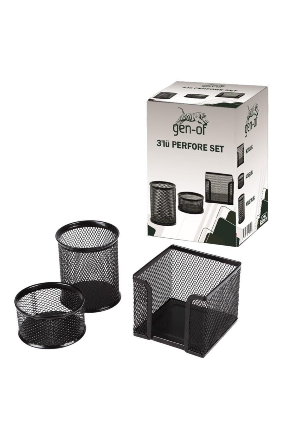 Gen-Of Perfore 3 Lü Metal Masa Üstü Seti