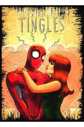 Ahşap Tablo Spiderman Comic Poster Illüstrasyon Tingles 50cmx70cm heybe03511491