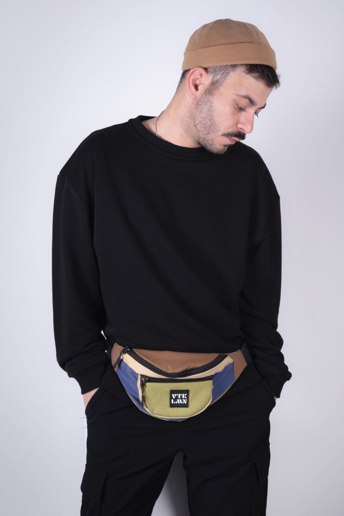 Vatkalimon  Unisex Renkli Omuz Ve Bel Çantası - Görsel 5