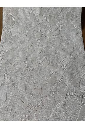 Beyaz Fırça Darbeli Ithal Vinly Duvar Kağıdı (5m²) 75301