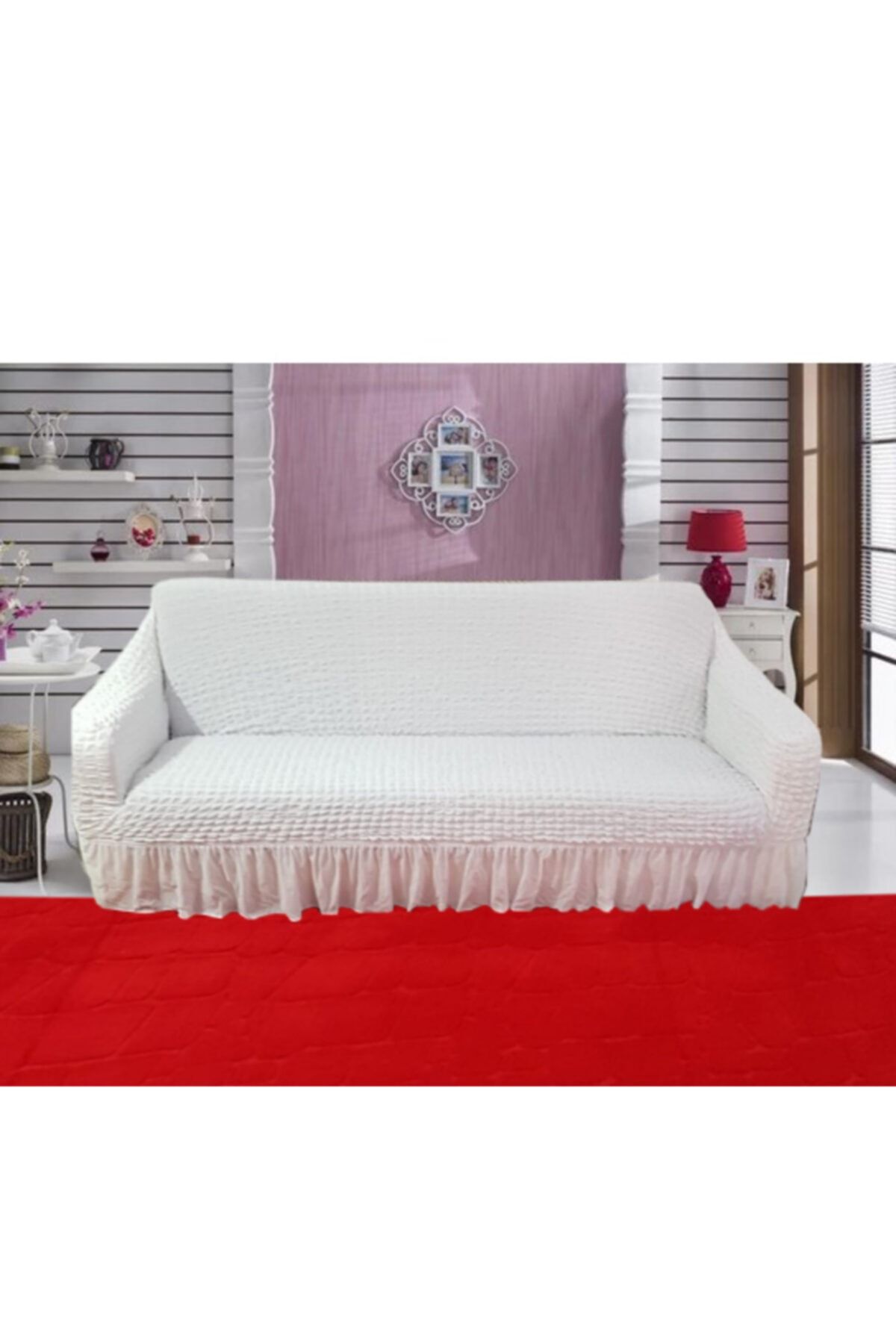 روکش مبل سفید صندلی ، پوشش 3 کور 1pc elgeyar