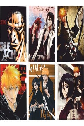 Bleach Anime 6'lı Mini Retro Ahşap Poster Seti 8780457746027