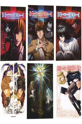 Death Note Anime 6lı Mini Retro Ahşap Poster Seti 1421550571666
