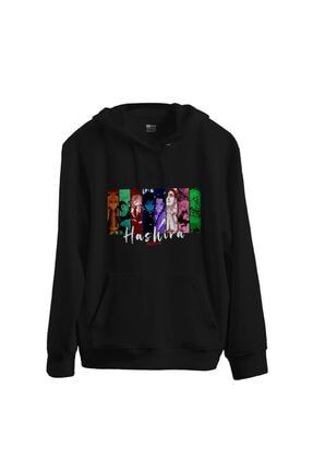 Demon Slayer Hashira Baskılı Kapşonlu Anime Sweatshirt 1200KS